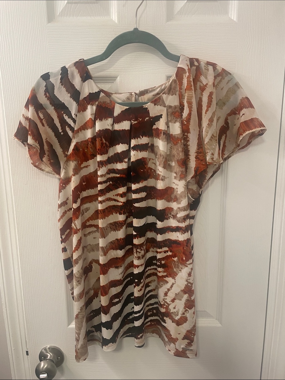 Calvin Klein Women’s Short Sleeve Top (Large)